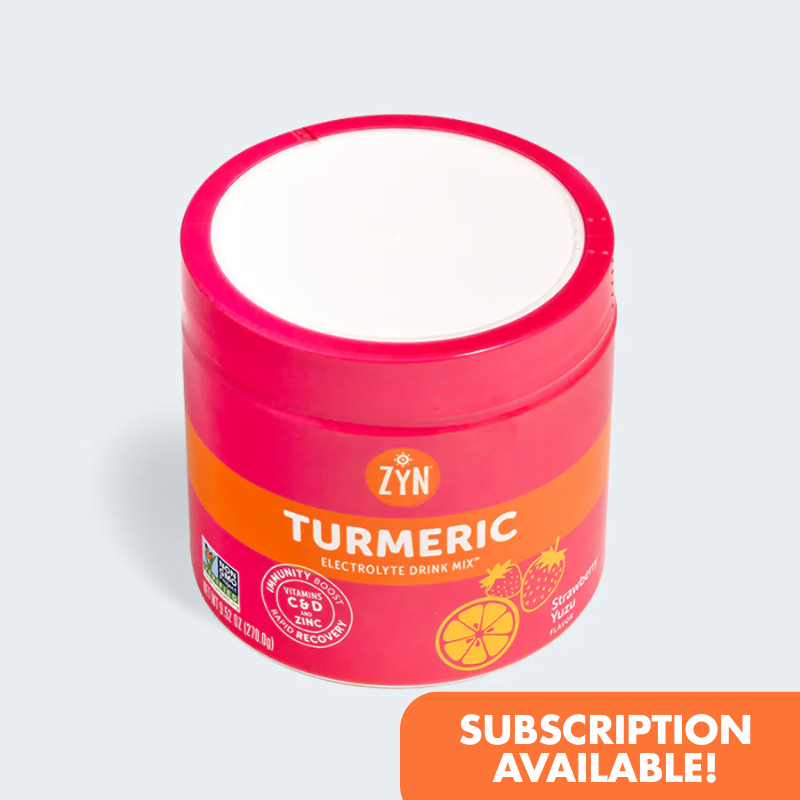 ZYN - Turmeric Electrolyte Drink Mix - Strawberry Yuzu 30-serving Canister