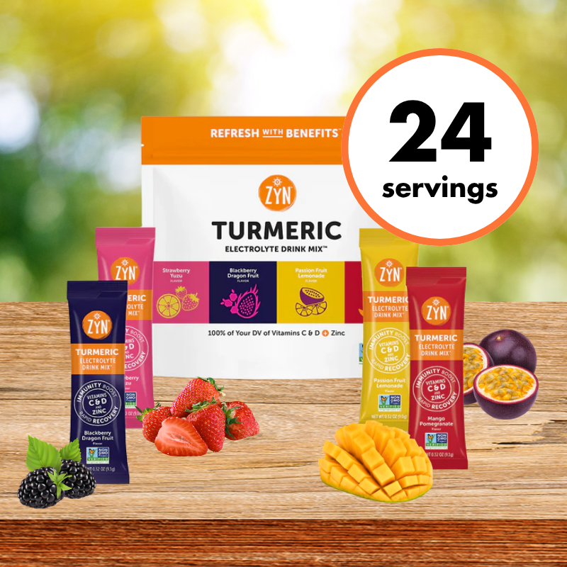 Drink ZYN Turmeric Electrolyte Drink Mix | Variety 24-Pack | Hydration & Recovery