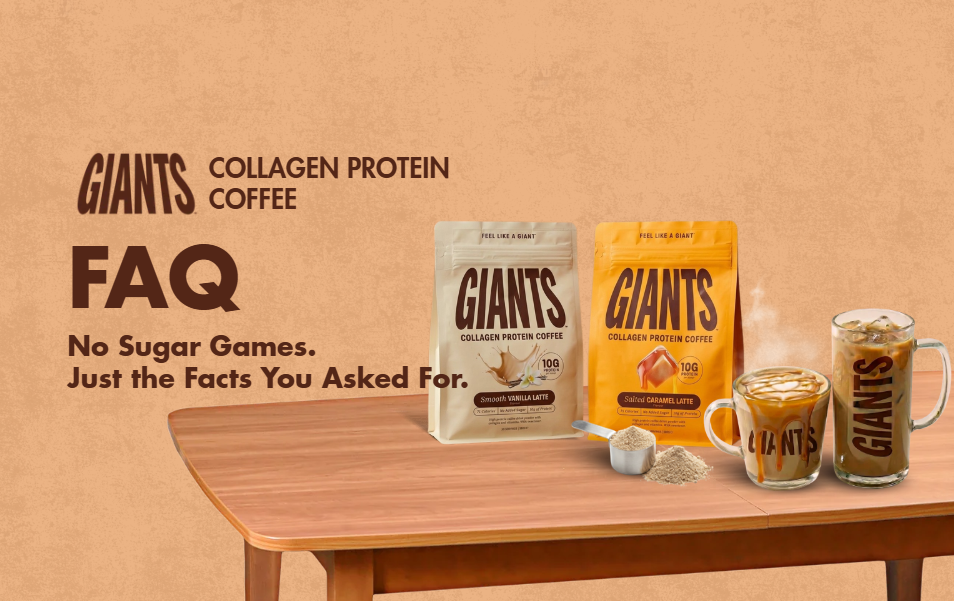 GIANTS™ Collagen Coffee FAQ: No Sugar Games. Just the Facts You Asked For.