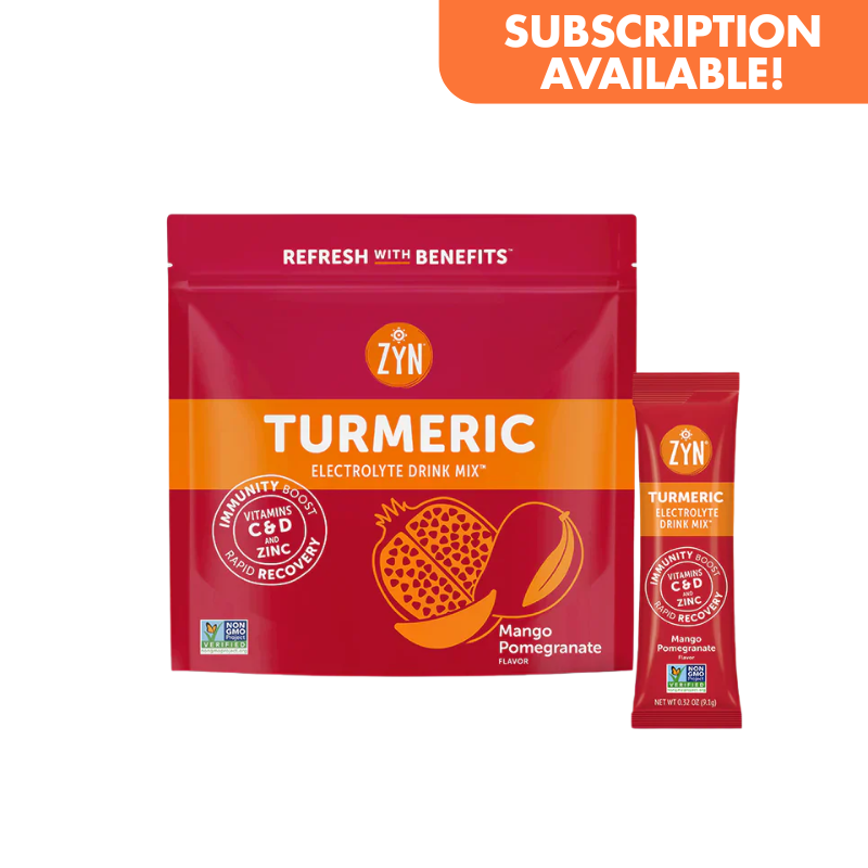 ZYN Turmeric Electrolyte Drink Mix - Single Flavour Stick Packs