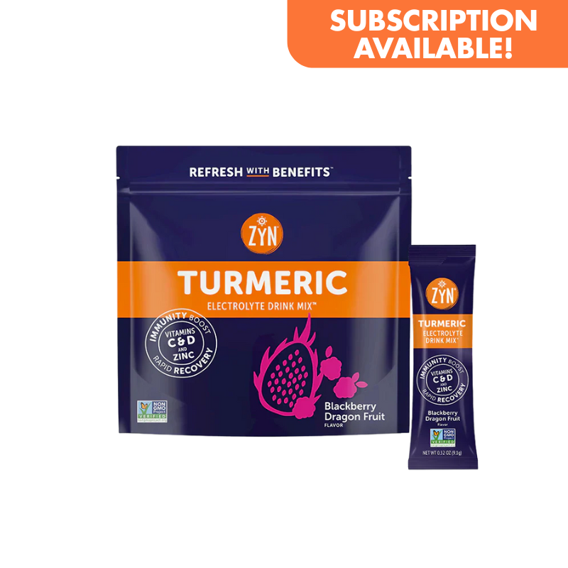 ZYN Turmeric Electrolyte Drink Mix - Single Flavour Stick Packs