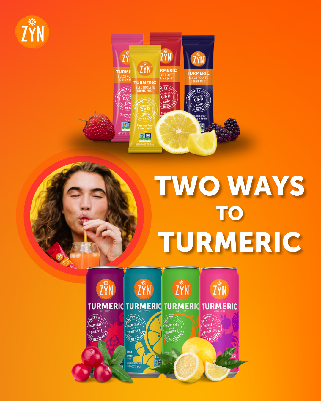 ZYN Turmeric Wellness Drink 355ml - Mixed Berry