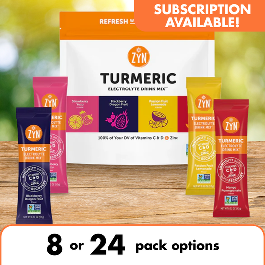 ZYN Turmeric Electrolyte Drink Mix - Variety Flavour Stick Packs