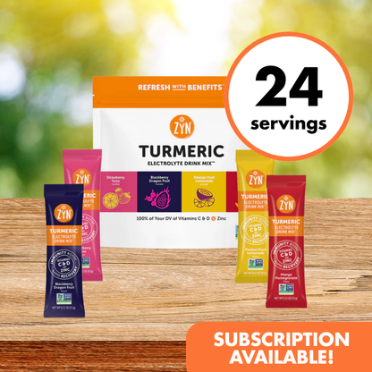 Drink ZYN Turmeric Electrolyte Drink Mix | Variety 24-Pack | Hydration & Recovery