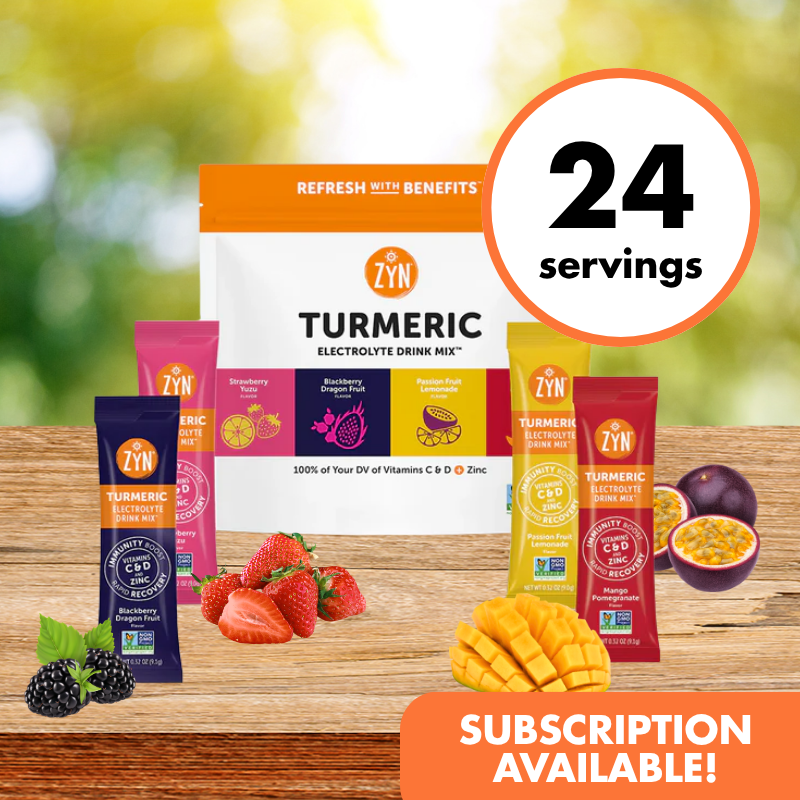 Drink ZYN Turmeric Electrolyte Drink Mix | Variety 24-Pack | Hydration & Recovery