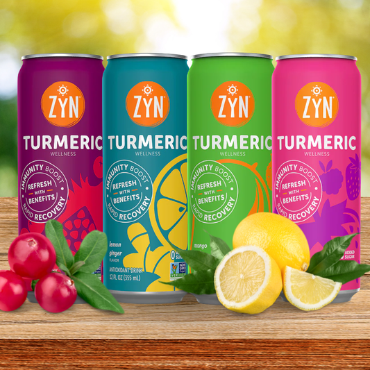 ZYN Turmeric Wellness Drink 355ml - All 4 flavours (1 of each, 4 cans)