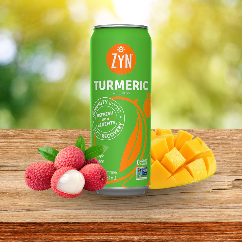 ZYN Turmeric Wellness Drink 355ml - Mango Lychee