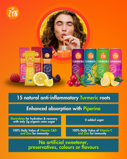 ZYN Turmeric Wellness Drink 355ml - Mixed Berry
