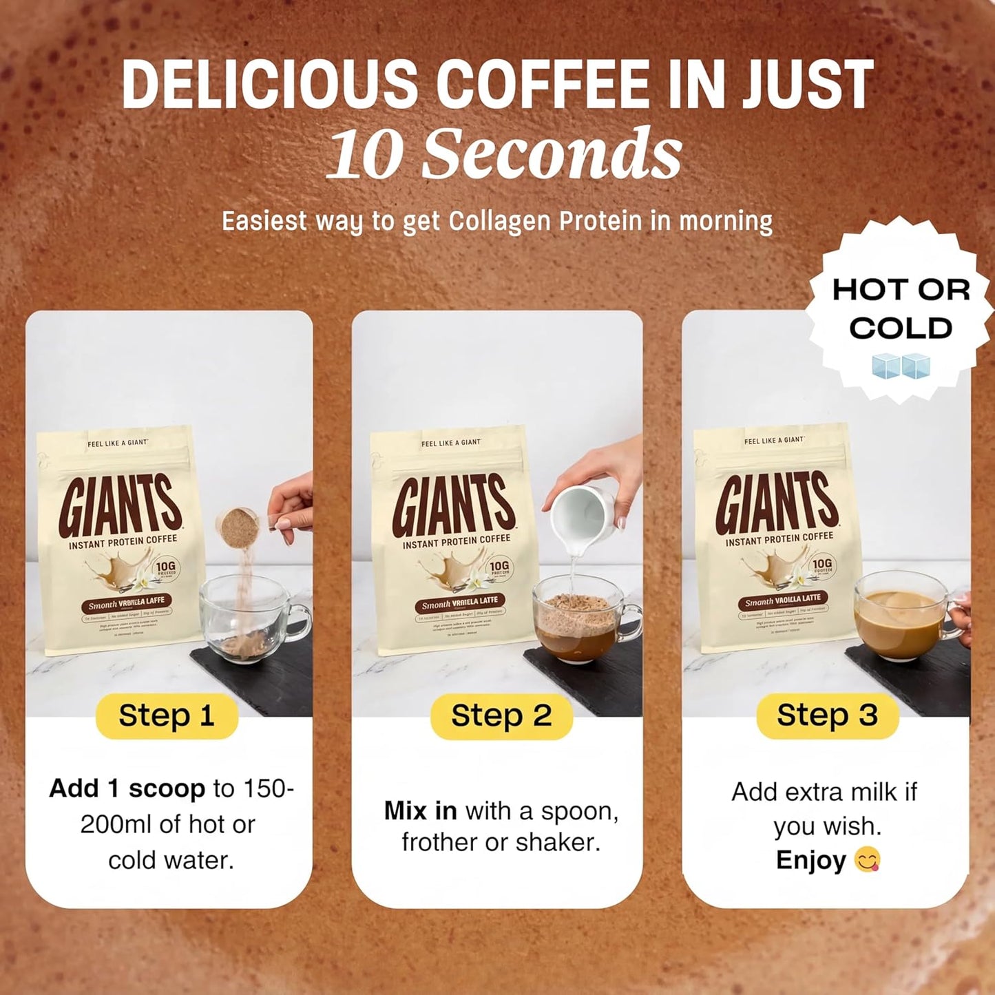 GIANTS Coffee + Matcha Collagen Protein (FREE HK Shipping + 15% OFF)