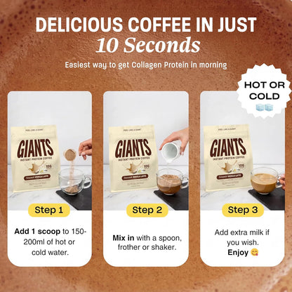 GIANTS Coffee + Matcha Collagen Protein (FREE HK Shipping + 15% OFF)