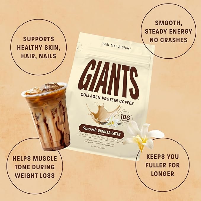 GIANTS Collagen Protein Coffee - Mixed Flavours (FREE Shipping + 15% OFF)