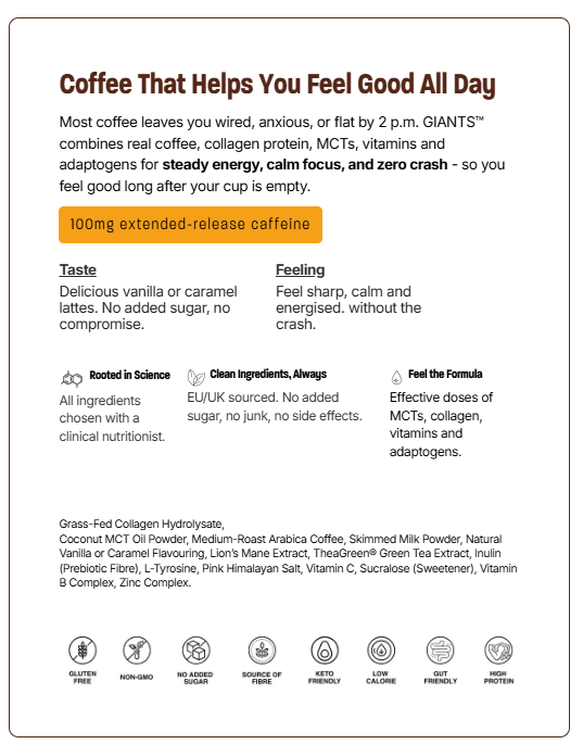 GIANTS Collagen Protein Coffee - Mixed Flavours (FREE Shipping + 15% OFF)