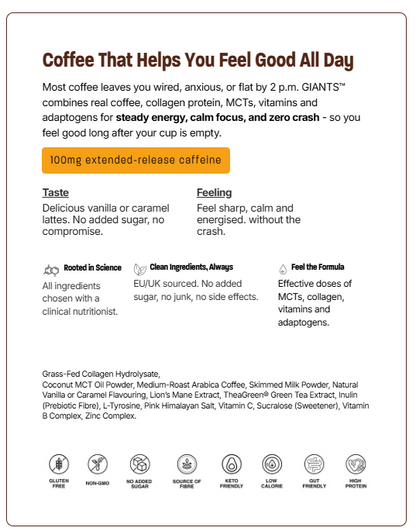 GIANTS Collagen Protein Coffee - Mixed Flavours (FREE Shipping + 15% OFF)