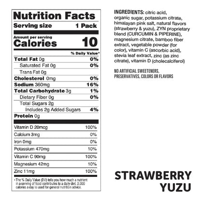 ZYN Turmeric Electrolyte Drink Mix - Variety Flavour Stick Packs