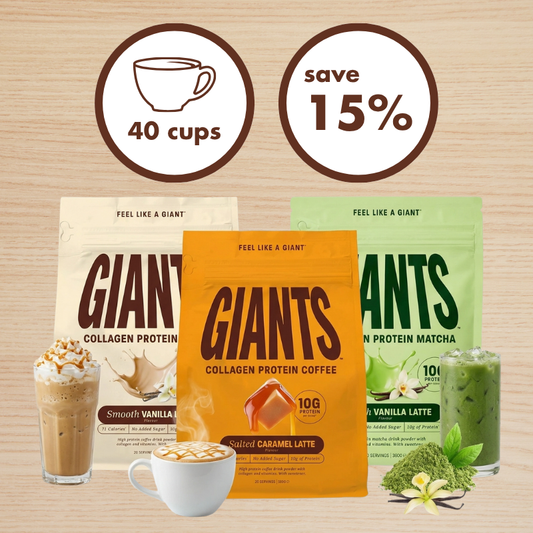 GIANTS Coffee + Matcha Collagen Protein | Bundle | 15% OFF + FREE HK Shipping