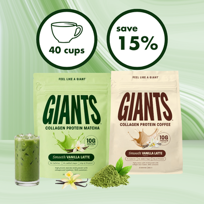 GIANTS Coffee + Matcha Collagen Protein | Bundle | 15% OFF + FREE HK Shipping