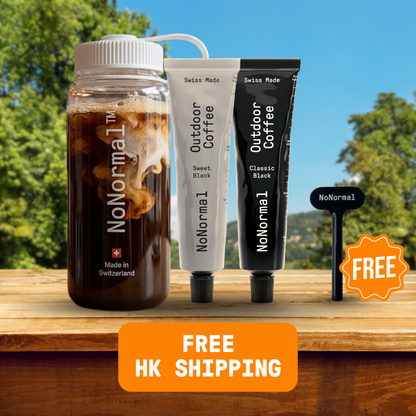 NoNormal Outdoor Iced Coffee Kit | Cold Brew Anywhere | Nalgene + 2 Coffee Tubes