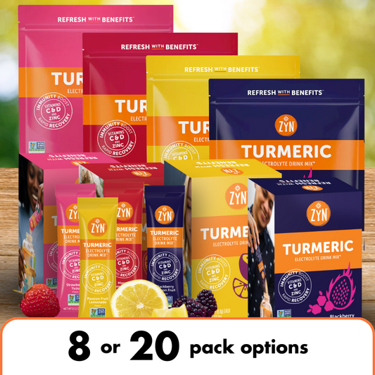 ZYN Turmeric Electrolyte Drink Mix - Single Flavour Stick Packs