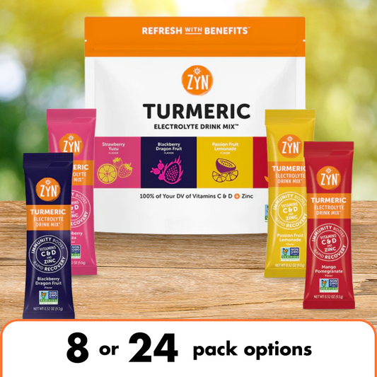 ZYN Turmeric Electrolyte Drink Mix - Variety Flavour Stick Packs